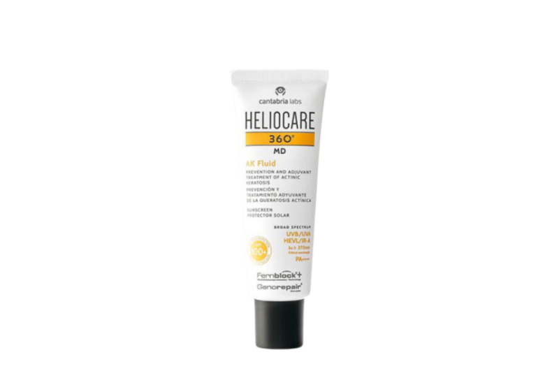 Heliocare AK Fluid SPF 100+. Solcreme. Solfaktor. O'Skin Clinic Kolding.